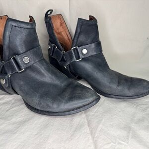 Black Leather Ankle Boots